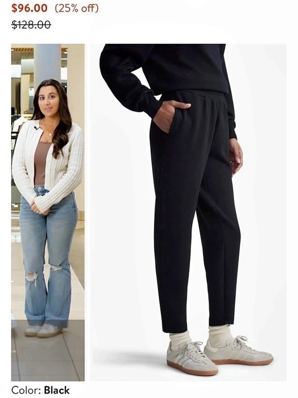 Varley The Slim 25-Inch Pants Black